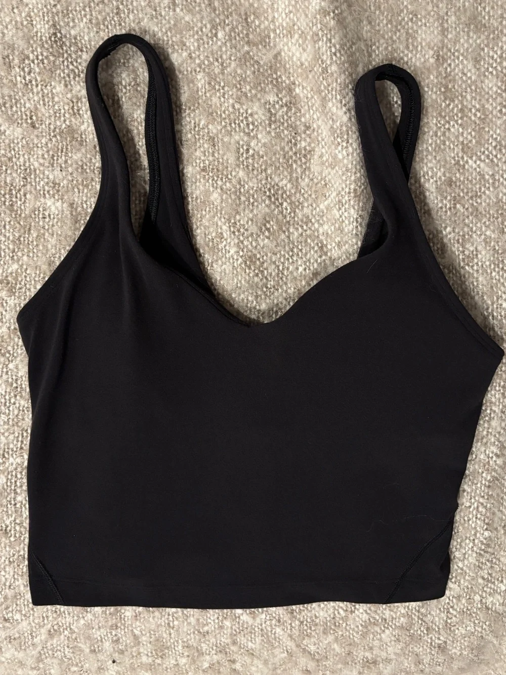 lululemon athletica Black Align Tank Longline Sports Bra. Size 2